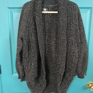 Roots Cozy Black Cardigan Sweater